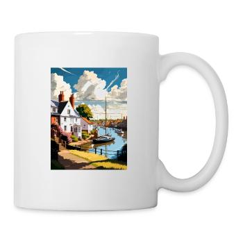 Woodbridge England Vintage Travel Poster Souvenir - Mug - white - Right
