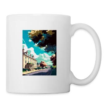Cheltenham England Vintage Travel Poster Souvenir - Mug - white - Right