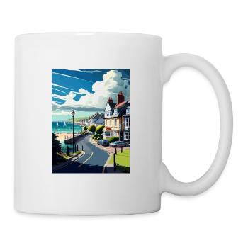 Lyme Regis Angleterre Vintage voyage affiche Souvenir - Mug blanc - blanc - Droite