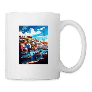 Brixham Angleterre Royaume-Uni Vintage voyage affiche Souvenir - Mug blanc - blanc - Droite