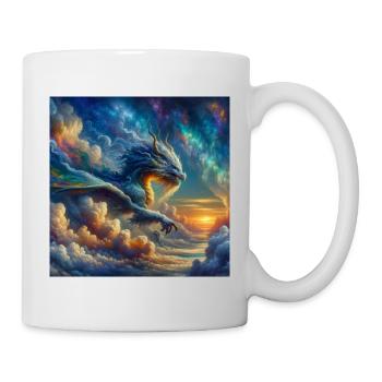 Affiche Dragon dans les nuages - Mug blanc - blanc - Droite