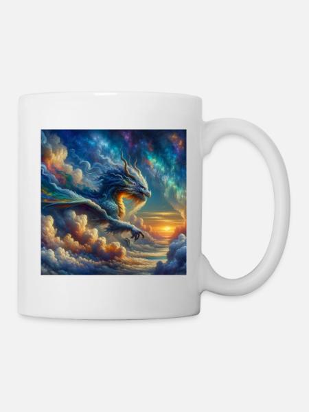 Dragon in clouds - Mug - white