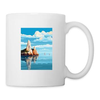 The Needles England Vintage Reiseposter Souvenir - Tasse - Weiß - Rechts