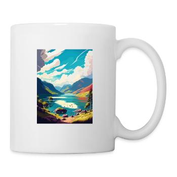 Loch Ness Schottland Vintage Reiseposter Souvenir - Tasse - Weiß - Rechts