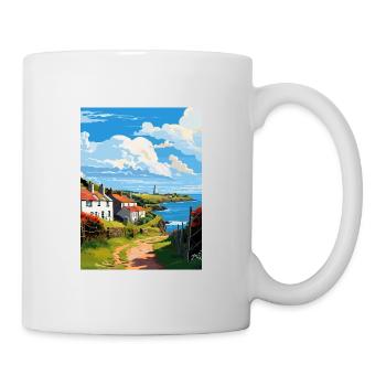 Ruan Minor Cornouailles Vintage voyage affiche Souvenir - Mug blanc - blanc - Droite