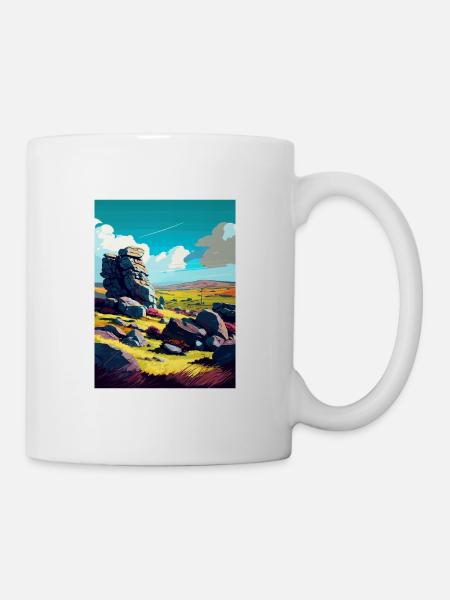 Bodmin Moor England Vintage Reiseposter Souvenir - Tasse - Weiß
