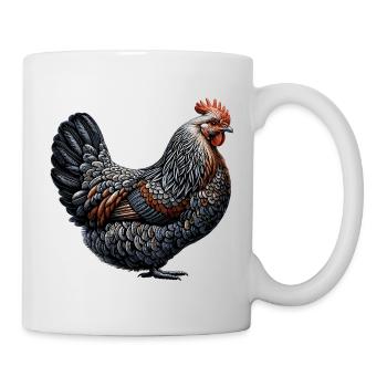 Lustiges Huhn Huhn Lustiges Bild - Tasse - Weiß - Rechts