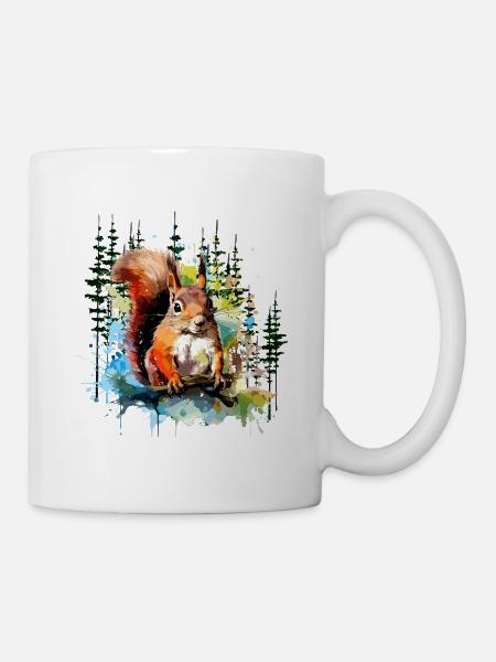 Eichhörnchen - Tasse - Weiß