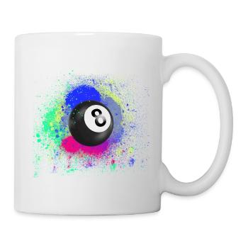 schwarze 8,billardkugel,n8,billardkugel,billard - Tasse - Weiß - Rechts
