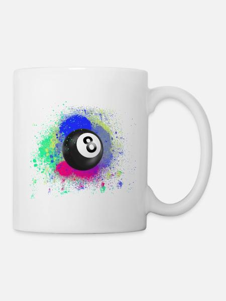 schwarze 8,billardkugel,n8,billardkugel,billard - Tasse - Weiß