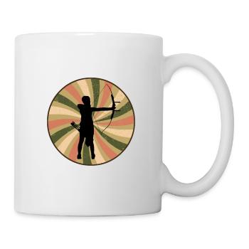 Bogenschießen Bogen - Tasse - Weiß - Rechts