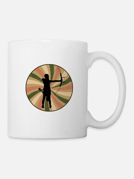 Bogenschießen Bogen - Tasse - Weiß
