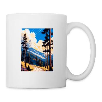 Angeles National Forest Kalifornien Reiseposter - Tasse - Weiß - Rechts