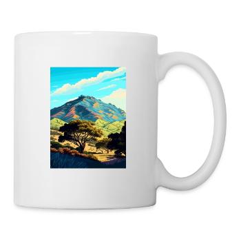 Mount Diablo State Park Kalifornien Reiseposter - Tasse - Weiß - Rechts