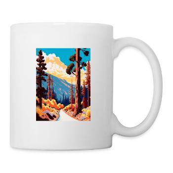 Angeles National Forest Kalifornien Reiseposter - Tasse - Weiß - Rechts
