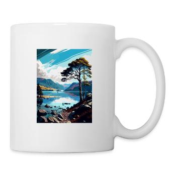 Derwentwater Vintage Travel Poster WPA Souvenir - Mug - white - Right