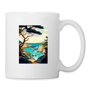 Réserve naturelle d’État de Point Lobos, Californie - Mug blanc - blanc - Droite