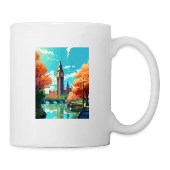 London England Vintage Travel Poster WPA Souvenir - Mug - white - Right
