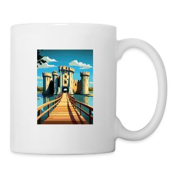 Château de Bodiam Vintage voyage affiche WPA Souvenir - Mug blanc - blanc - Droite