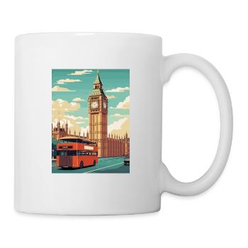 Big Ben Londres Vintage voyage affiche WPA Souvenir - Mug blanc - blanc - Droite