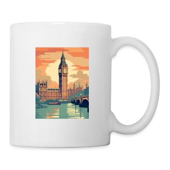 London England Vintage Travel Poster WPA Souvenir - Mug - white - Right