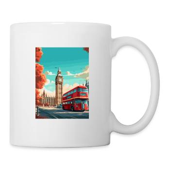 Big Ben Londres Vintage voyage affiche WPA Souvenir - Mug blanc - blanc - Droite