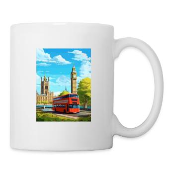 London England Vintage Travel Poster WPA Souvenir - Mug - white - Right