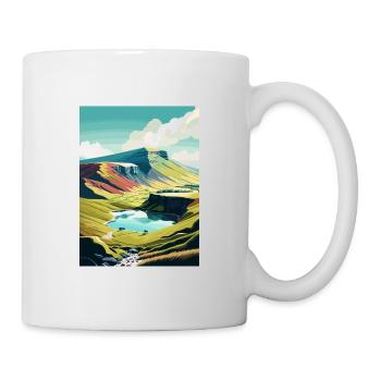 Brecon Beacons Vintage Travel Poster WPA Souvenir - Mug - white - Right