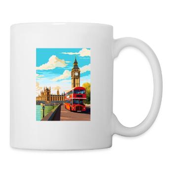 London England Vintage Travel Poster WPA Souvenir - Mug - white - Right