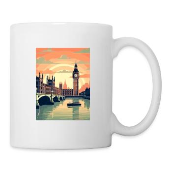 London England Vintage Travel Poster WPA Souvenir - Mug - white - Right