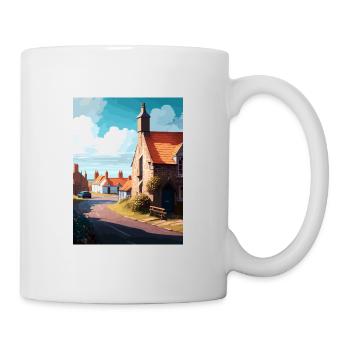 Beadnell Angleterre Affiche de voyage vintage souvenir - Mug blanc - blanc - Droite