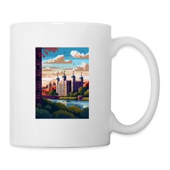 Tour De Londres Vintage Voyage Affiche WPA Souvenir - Mug blanc - blanc - Droite