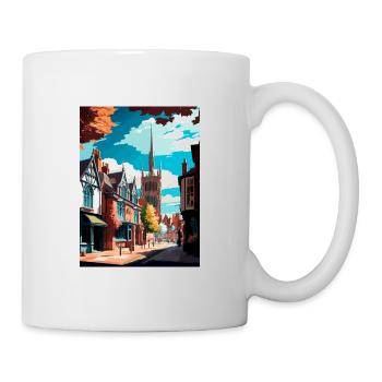 Chester Angleterre Vintage Voyage Poster WPA Souvenir - Mug blanc - blanc - Droite