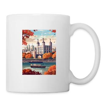 Tour De Londres Vintage Voyage Affiche WPA Souvenir - Mug blanc - blanc - Droite