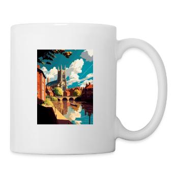 Norwich England Vintage Travel Poster WPA Souvenir - Mug - white - Right