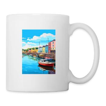Plymouth England Vintage Travel Poster Souvenir - Mug - white - Right