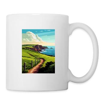 Tor Head Angleterre Vintage voyage affiche Souvenir - Mug blanc - blanc - Droite