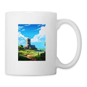 St Just Cornouailles Affiche de voyage vintage souvenir - Mug blanc - blanc - Droite