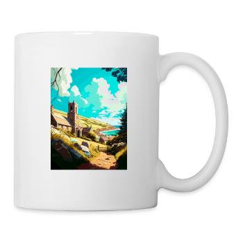 St Agnes England Vintage Travel Poster Souvenir - Mug - white - Right