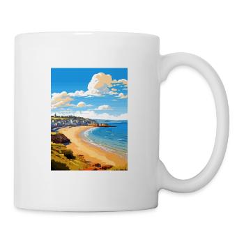 Newquay Cornwall Vintage voyage affiche Souvenir - Mug blanc - blanc - Droite