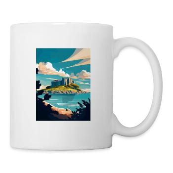 Penzance England Vintage Reiseposter Souvenir - Tasse - Weiß - Rechts