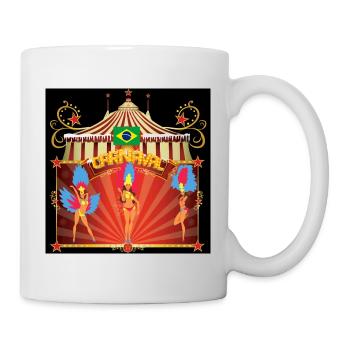Samba T-shirt - Brasilien - Tasse - Weiß - Rechts