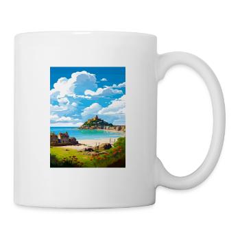 Marazion Cornwall Vintage voyage affiche Souvenir - Mug blanc - blanc - Droite