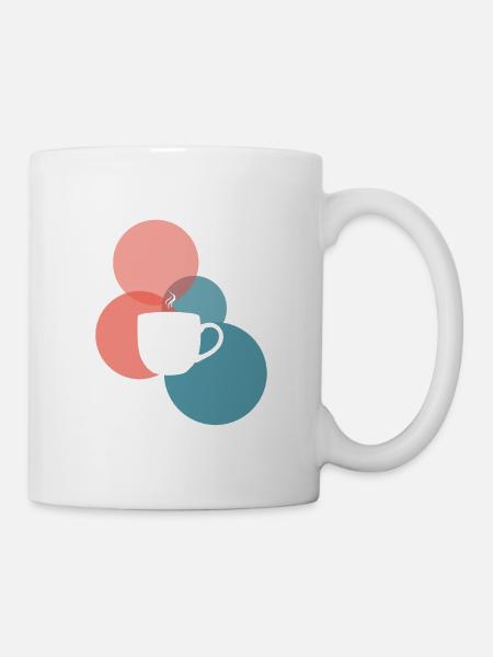 Café en grains de café Tasse à café - Mug blanc - blanc
