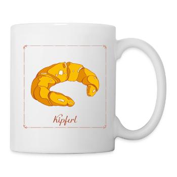 Frühstücks-Kipferl resch und fesch und süß - Tasse - Weiß - Rechts