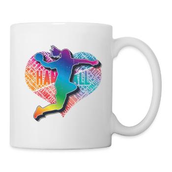 Handball Spielerin Herz - Tasse - Weiß - Rechts