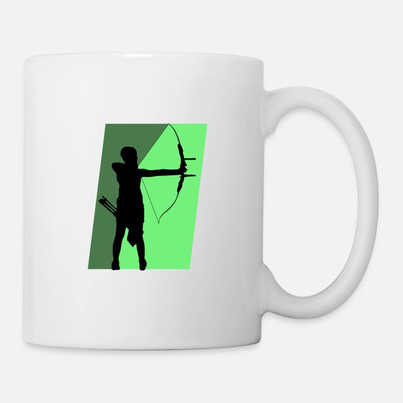 Bogen Armbrust Bogenschütze - Tasse - Weiß