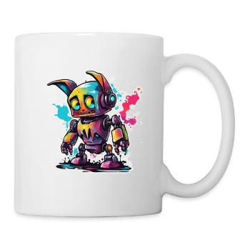 Animal robot / IA / Animaux mécanisés / Bande dessinée - Mug blanc - blanc - Droite