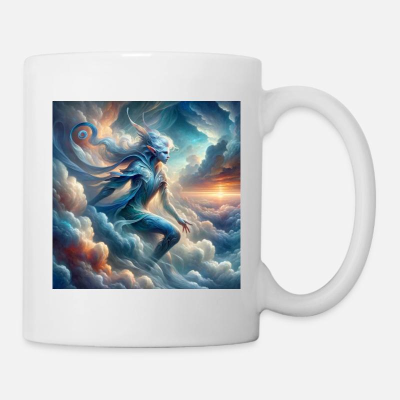 Celestial Grace: The Elf of Dawn - Mug - white