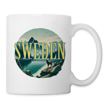 Schweden Sweden Urlaub Reise Elch vacation holiday - Tasse - Weiß - Rechts